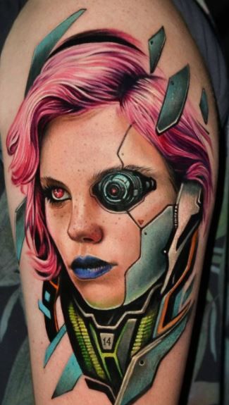 75 Mind Bending Cyberpunk Tattoos That You Must See Tattoo Me Now