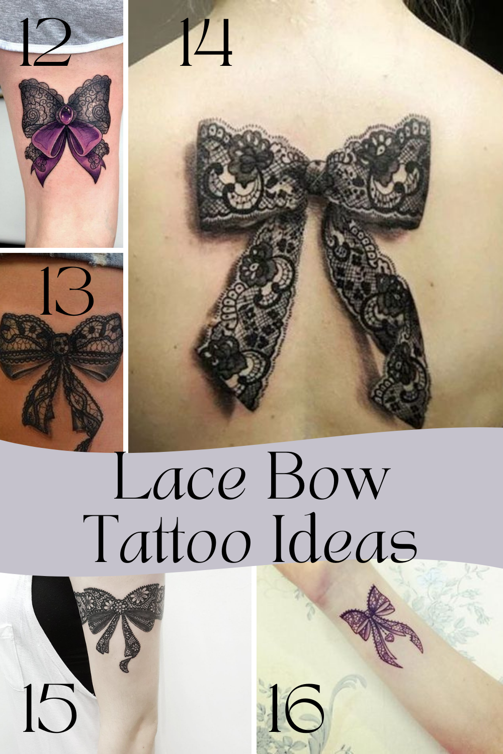 83 Fun And Flirty Bow Tattoos Tattooglee Lace Bow Tattoos Bow