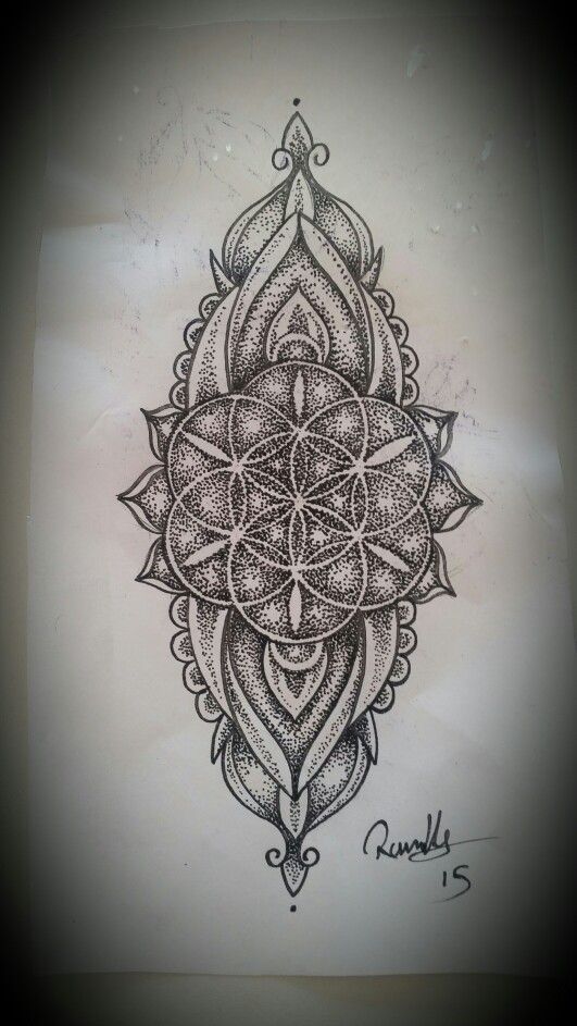 A Seed Of Life Long Dotwork Mandala Designed For Someone That Didn T