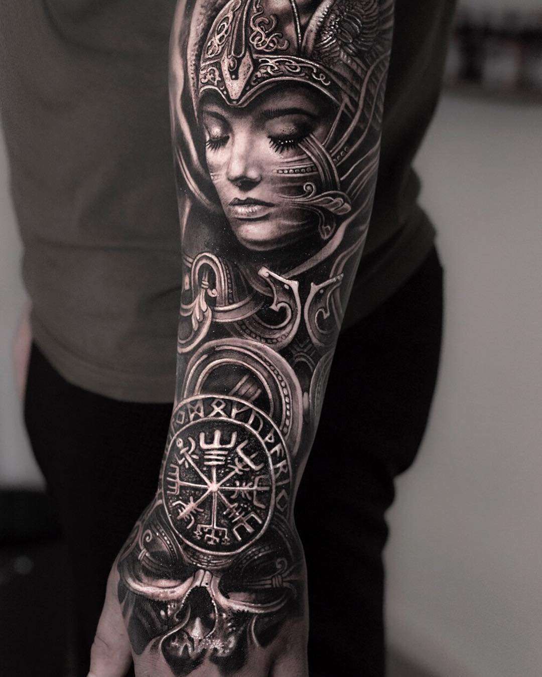 A Viking Inspired Sleeve By Janis Vii Element Tattoo Oslo Viking