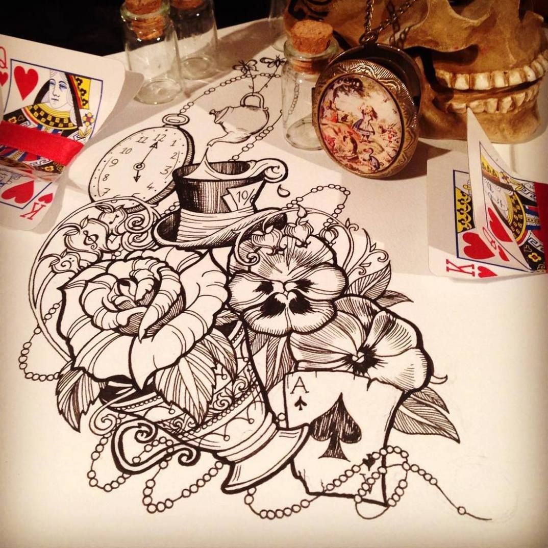 Alice In Wonderland Tattoos Designs Ideas And Meaning Tattoos For You