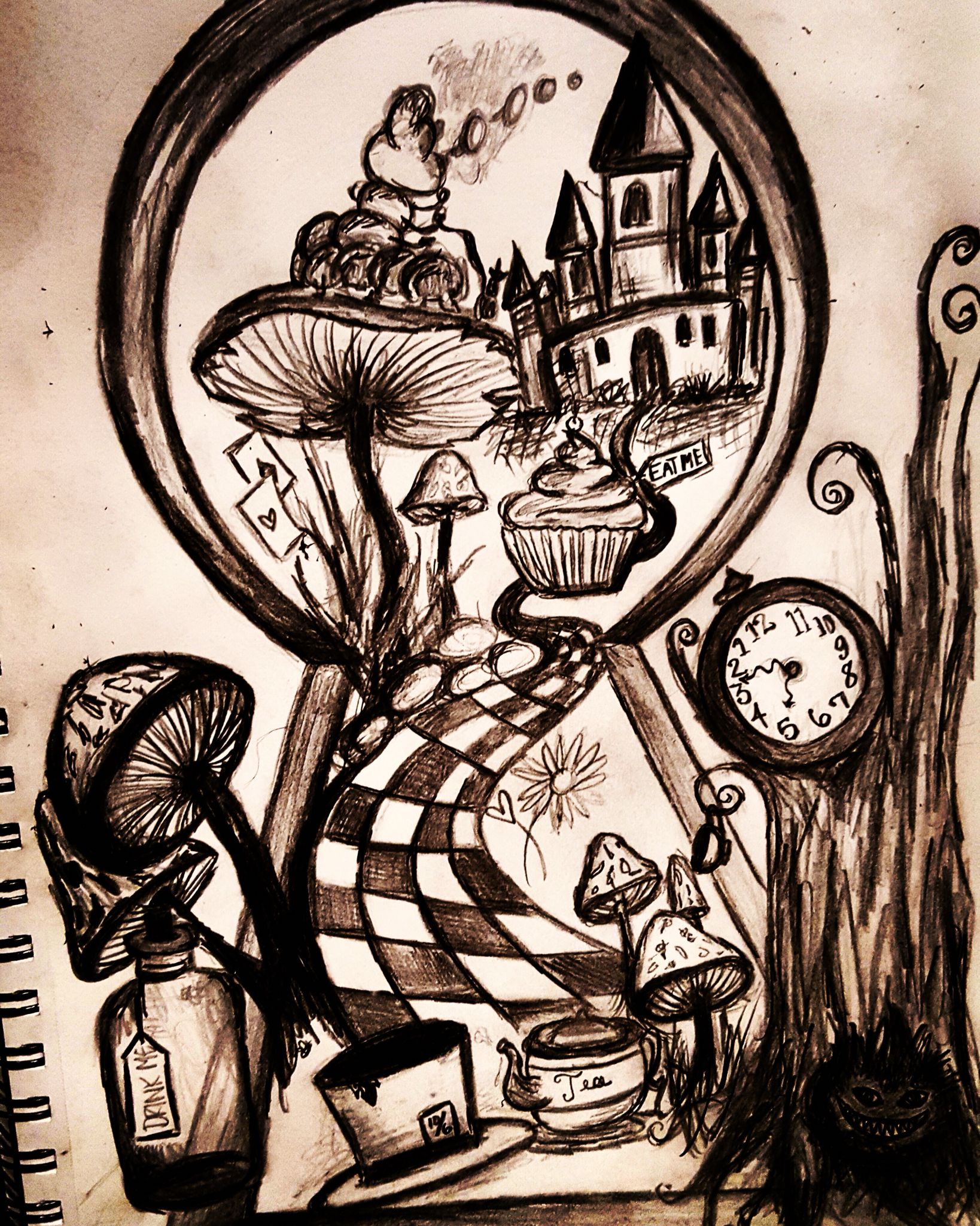 Alice Wonderland Cool Drawings That Are Easy Farris Grespear