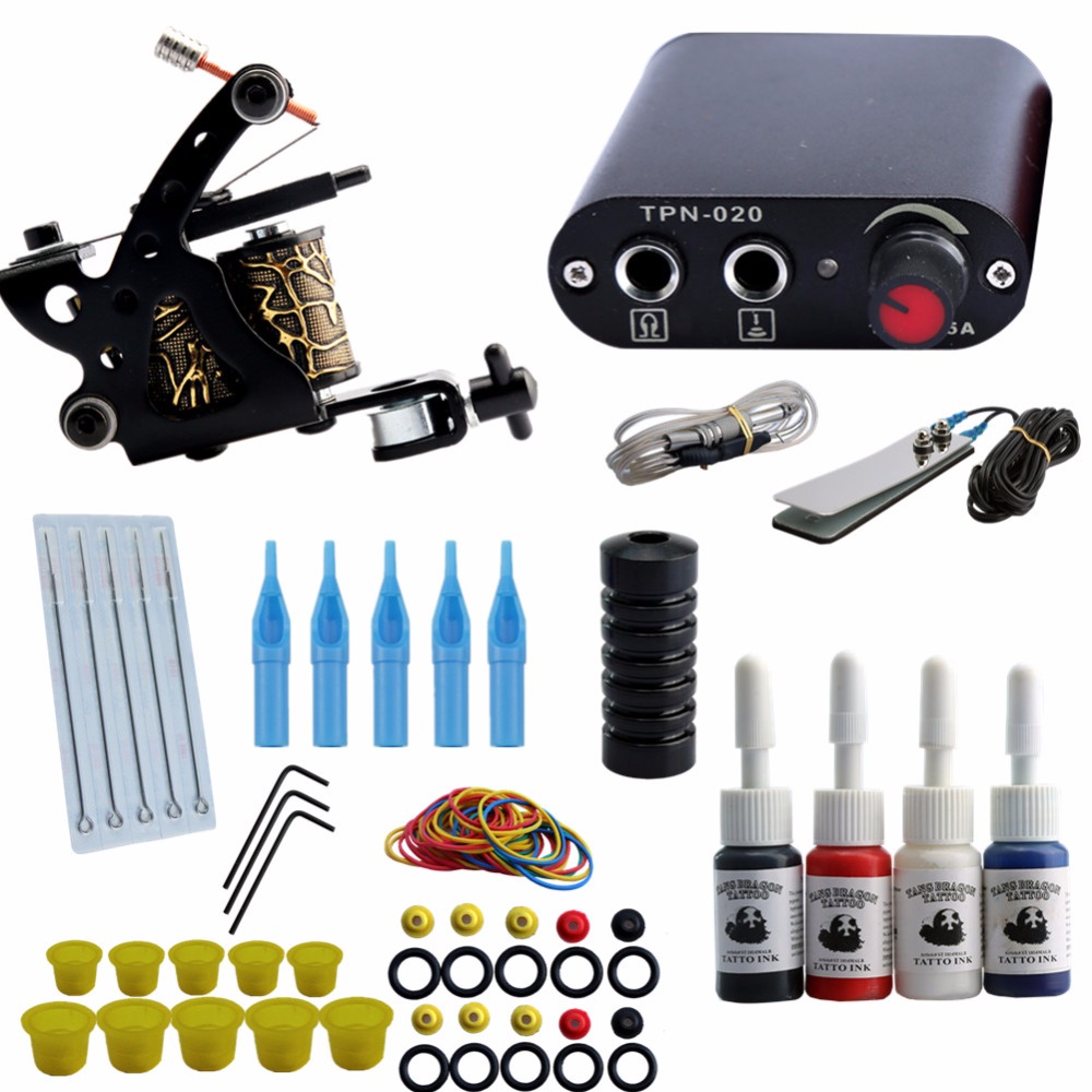 Aliexpress Com Buy Beginner Tattoo Starter Kits 4 Colors Tattoo Ink