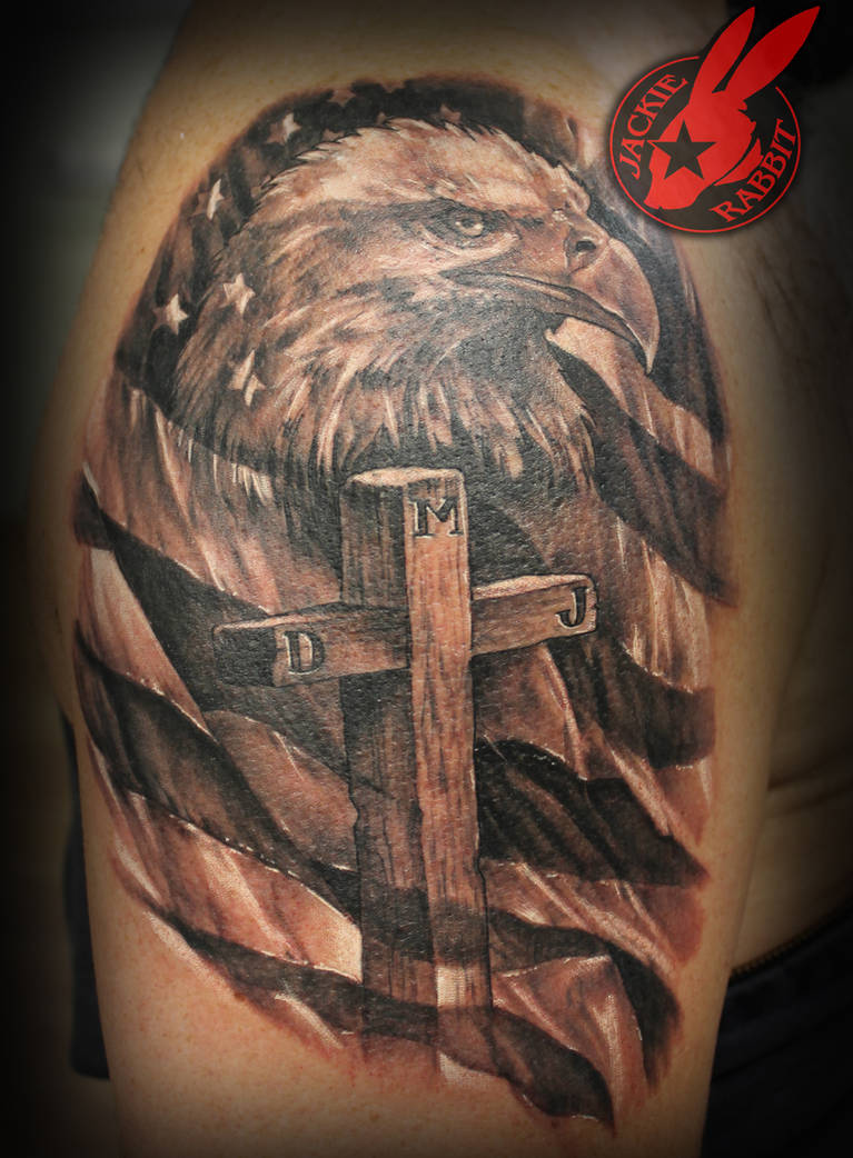 5 Stunning American Flag And Cross Tattoo Ideas