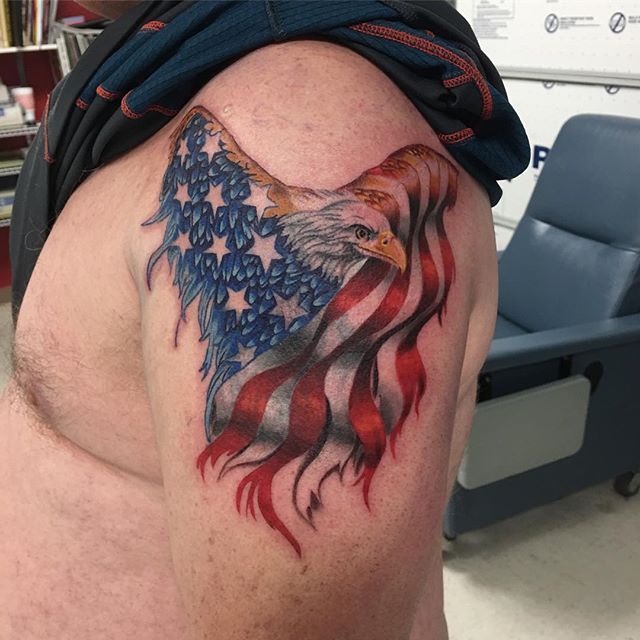 American Flag Eagle Tattoo Designs 14 Best Bald Eagle With American