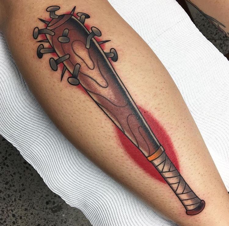 American Traditional Baseball Bat Tattoo: Timeless Design Elements