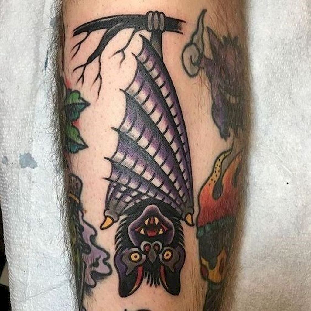 American Traditional Bat Tattoo Ideas