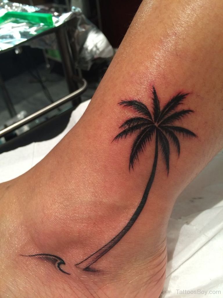 Ankle Palm Tree Tattoo Ideas: Chic and Simple Designs