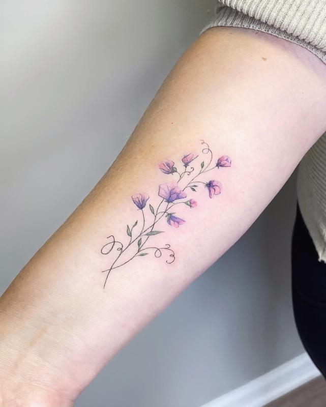 April Month Flower Tattoo