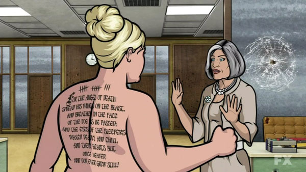 Archer Reference Of The Week A Lord Byron Back Tattoo Uproxx