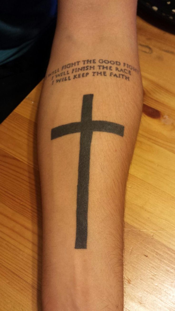 Arm Bible Verse Cross Tattoos For Men