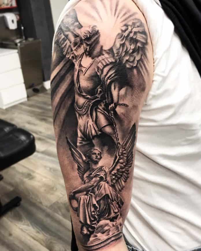 Arm St Michael S By Lil B St Michael Tattoo Archangel Tattoo