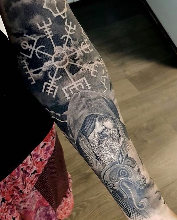 Artist Ig Inkbyoskar Odin Odintattoo Vikings Norse Drakkar