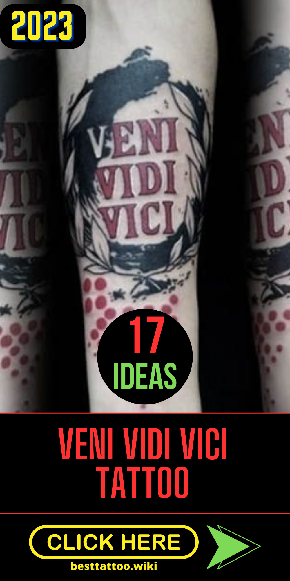 Artistry Of Triumph Veni Vidi Vici Tattoo Ideas For Men And Women