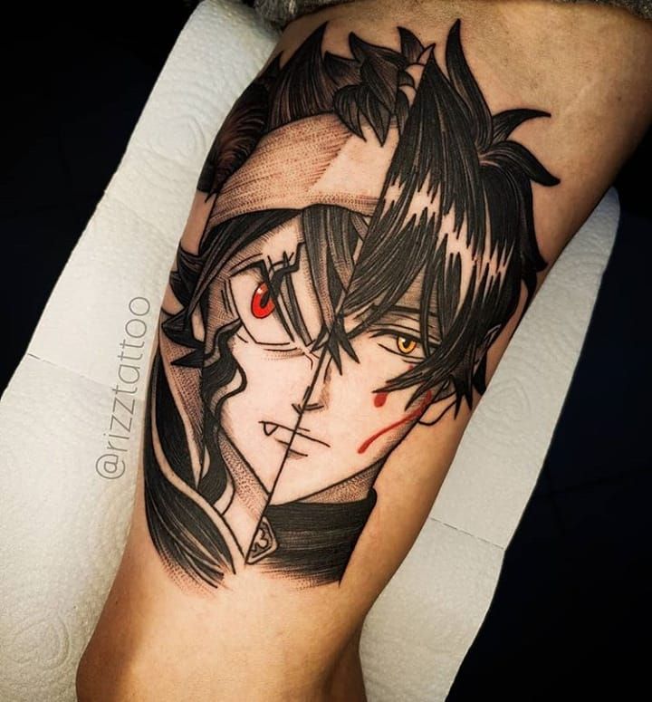 Asta Black Clover Tattoo Ideas Yuno Displate Yunahasni