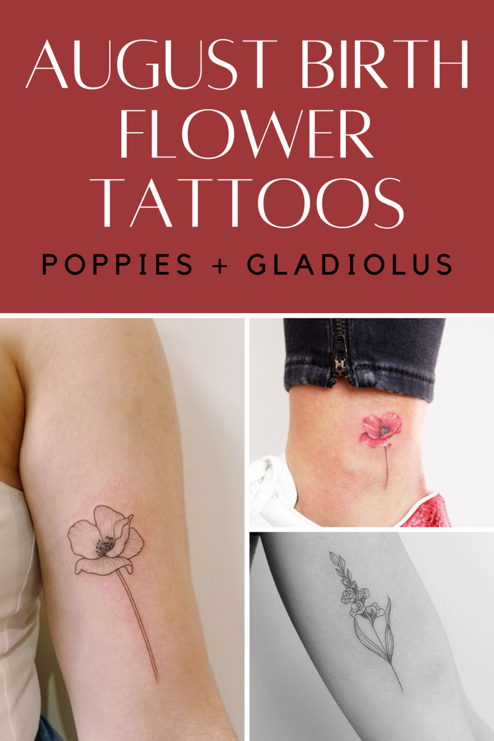 August Birth Month Flower Tattoo Ideas