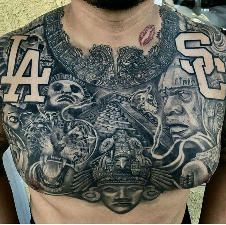 Aztec Tattoos Chest