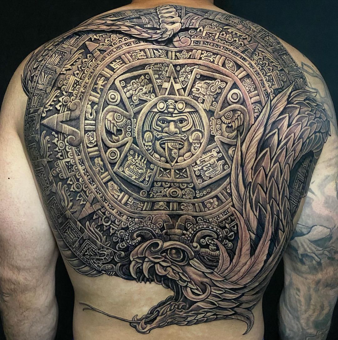 Aztec Warrior Tattoo Chest