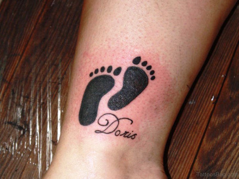 Baby Footprint Tattoos On Foot