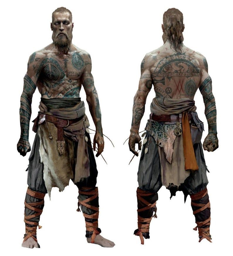 Baldur From God Of War Temporary Tattoos For Cosplayers Arms Front A