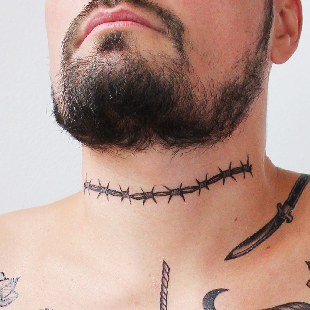 Barbed Wire Neck Tattoo: Meaning and Styles