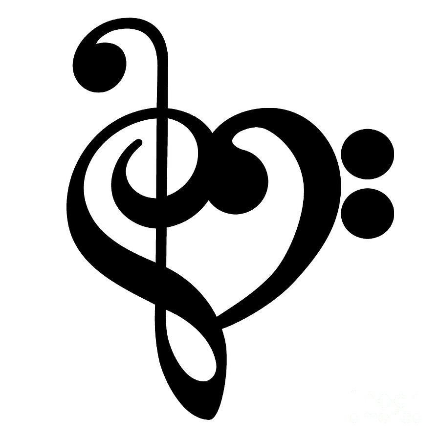 Bass Clef Treble Clef Heart Free Images At Clker Com Vector Clip Art Online Royalty Free