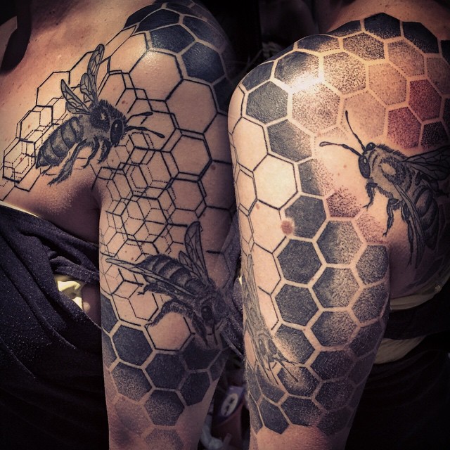 Bee and Honeycomb Tattoo: Sweet Symbolism Unveiled