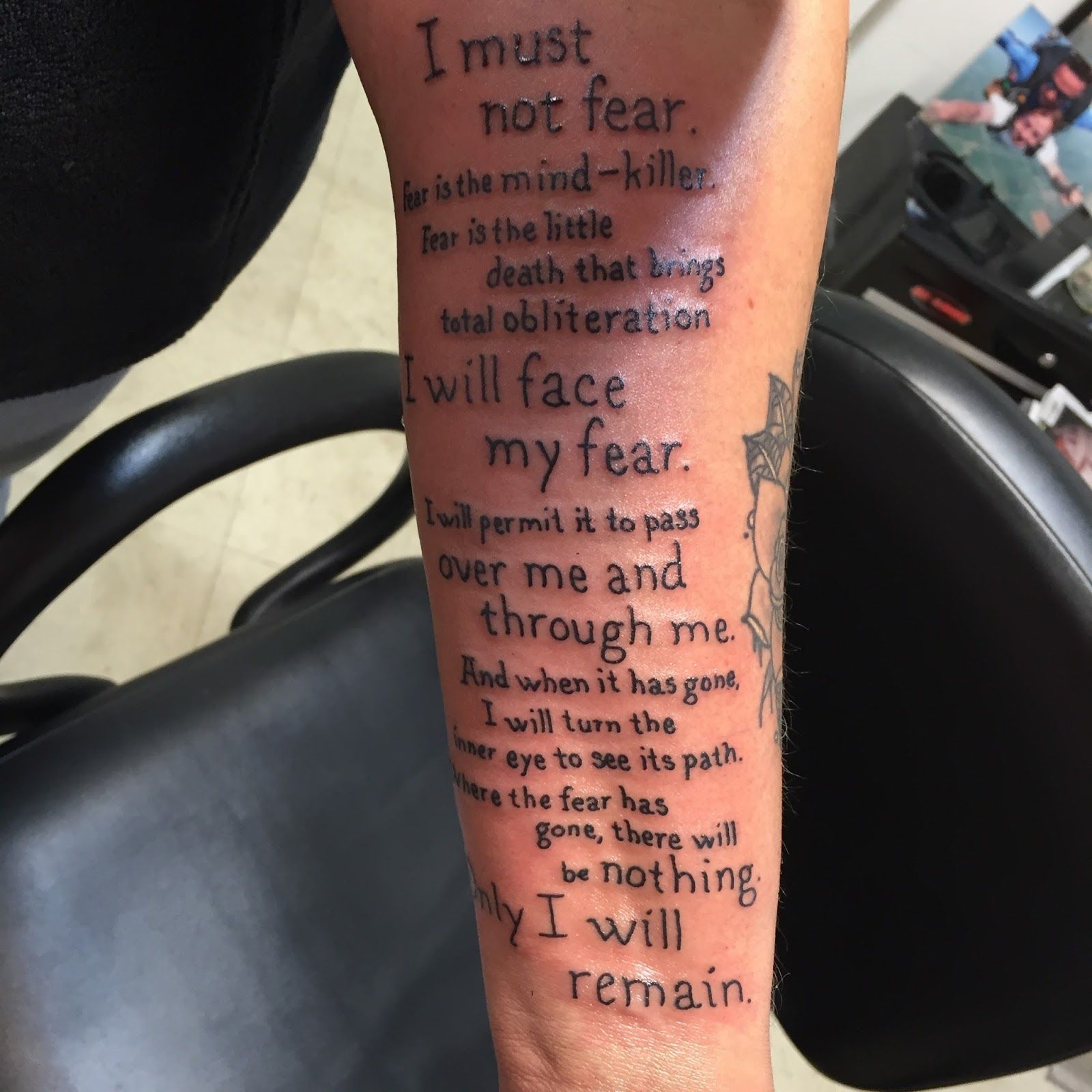 Bene Gesserite Litany Against Fear Tattoo Fear Tattoo Tattoo Quotes