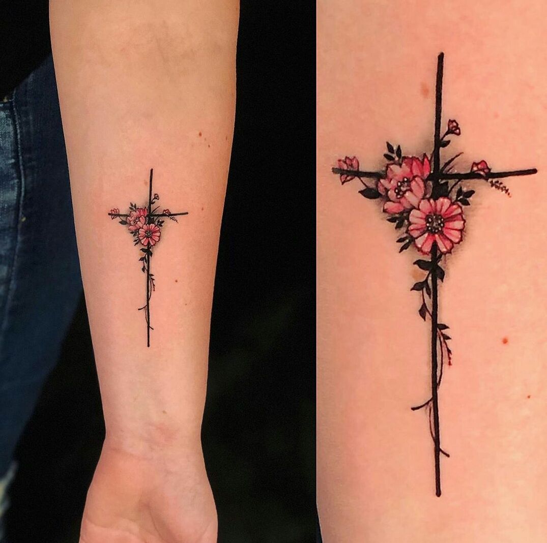 Best 25 Feminine Cross Tattoos Ideas On Pinterest Pretty Cross