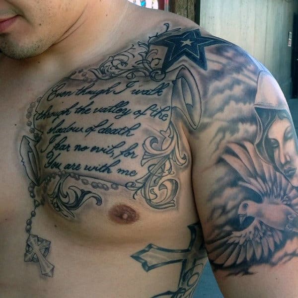 Bible Verse Chest Tattoo Ideas for Inspiration