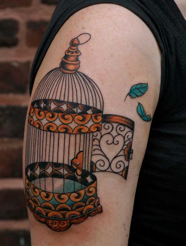 Bird Cage Tattoos Designs