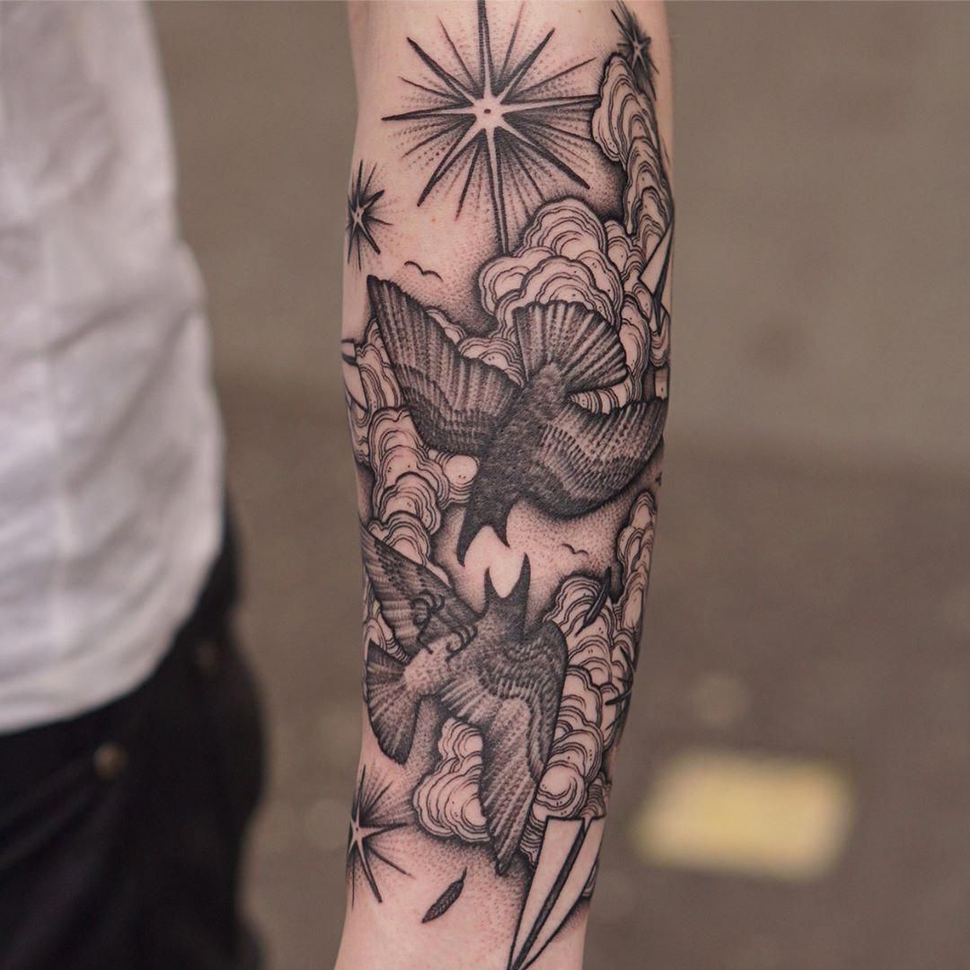 Birds Forearm Tattoo By Ildo Tattoo Tattoosformen Hand Tattoos For Guys Forearm Band