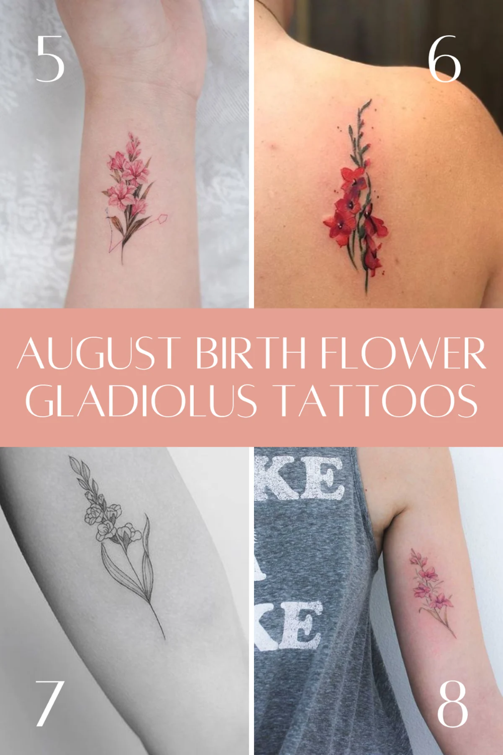 5 Stunning Tattoo Ideas for August Birth Flower