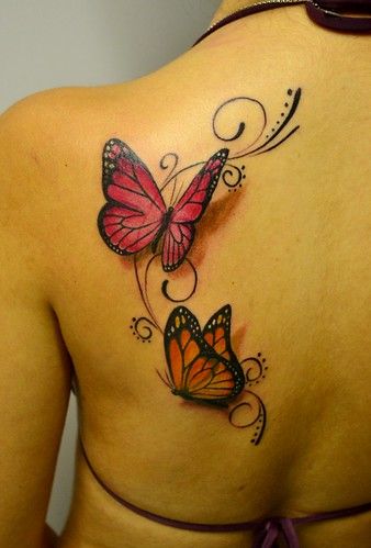 Borboletas Realistas E Arabescos Butterfly Tattoo Cover Up Butterfly