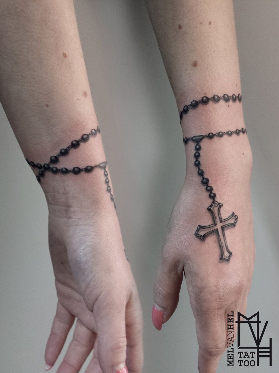 5 Spiritual Tattoo Designs: Bracelet Rosary Wrist Ideas