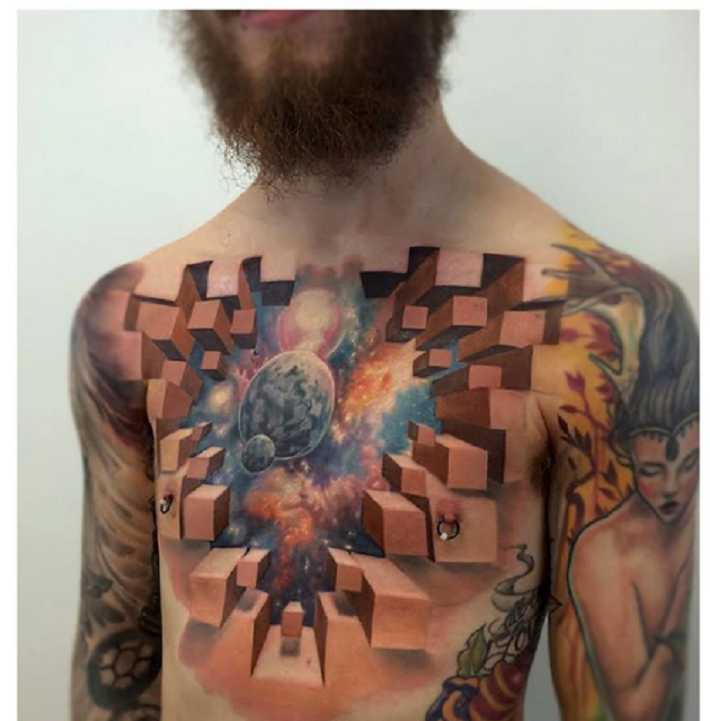 5 Stunning Brick Wall Chest Tattoo Designs