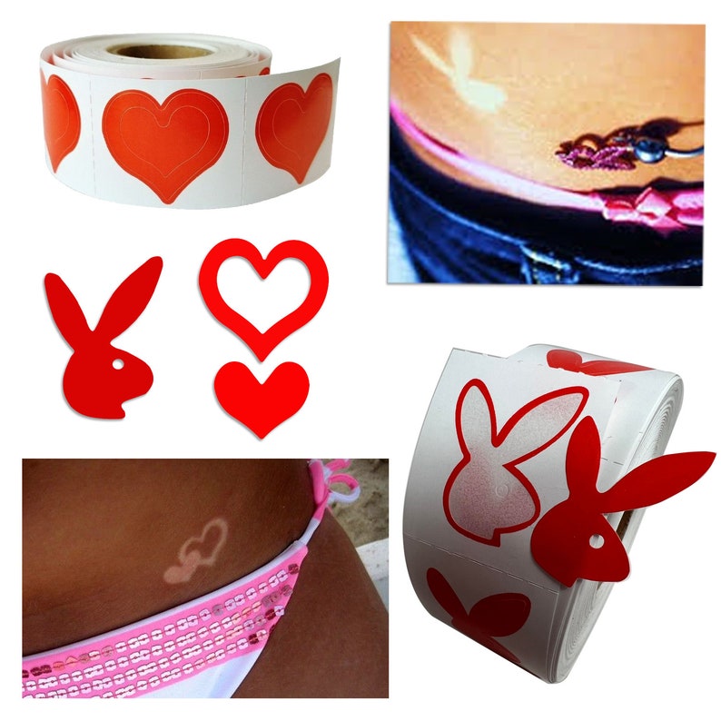 Bunnies Hearts Tanning Stickers Spray Tan Tanning Bed Etsy Australia