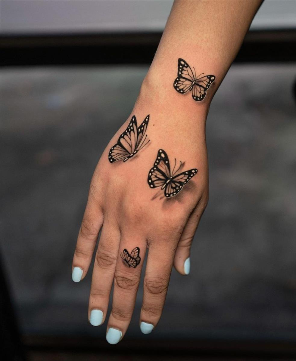 Butterflies In 2021 Cool Wrist Tattoos Cute Tattoos For Women Wrist