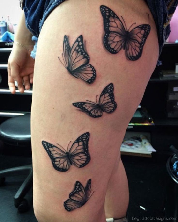 Butterflies Tattoo On Thigh Best Tattoo Ideas Gallery Cool Tattoos