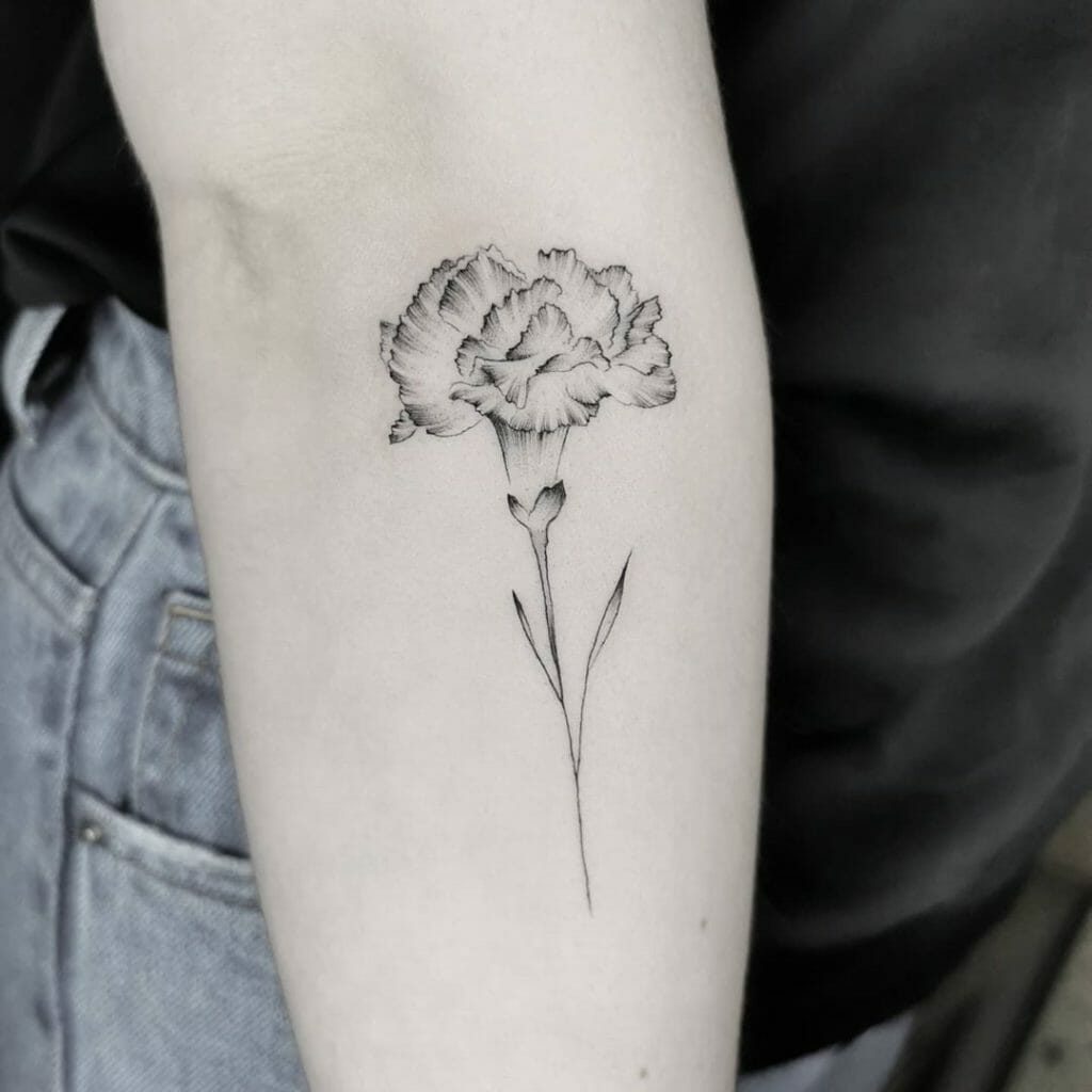 5 Stunning Carnation Tattoo Ideas in Black and White