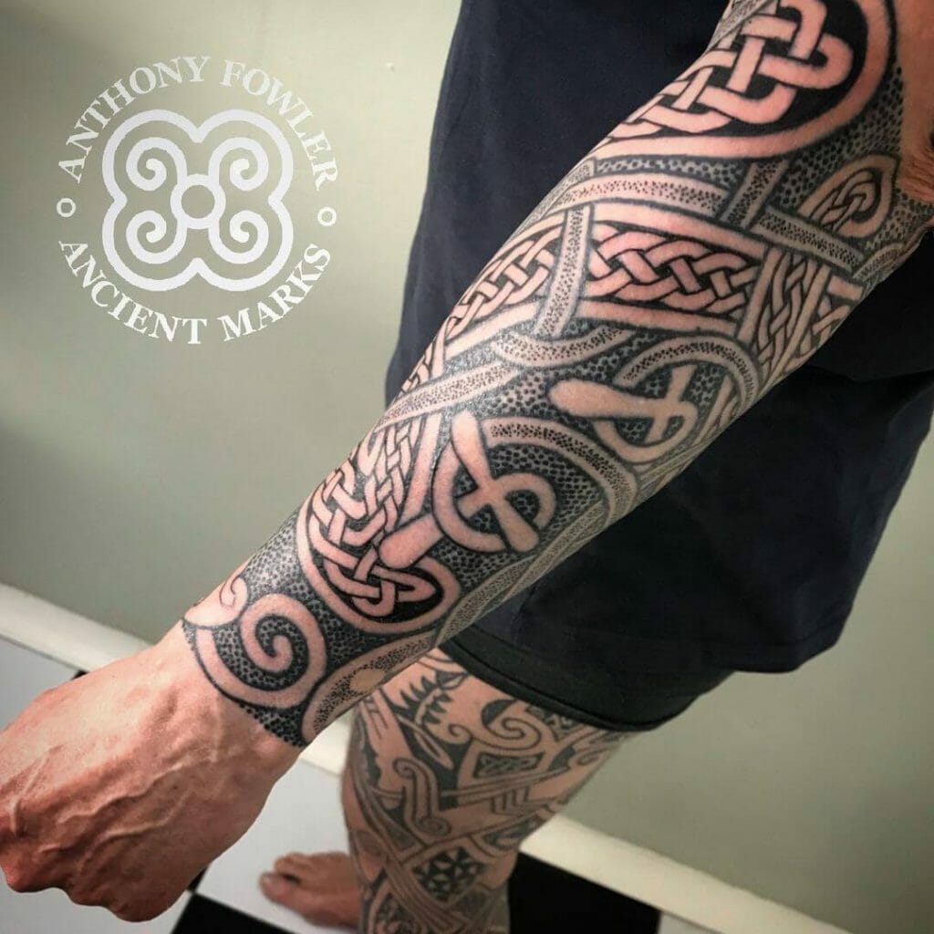 Celtic Sleeves Tattoo Armor And Full Knotwork Coverage Tattoos