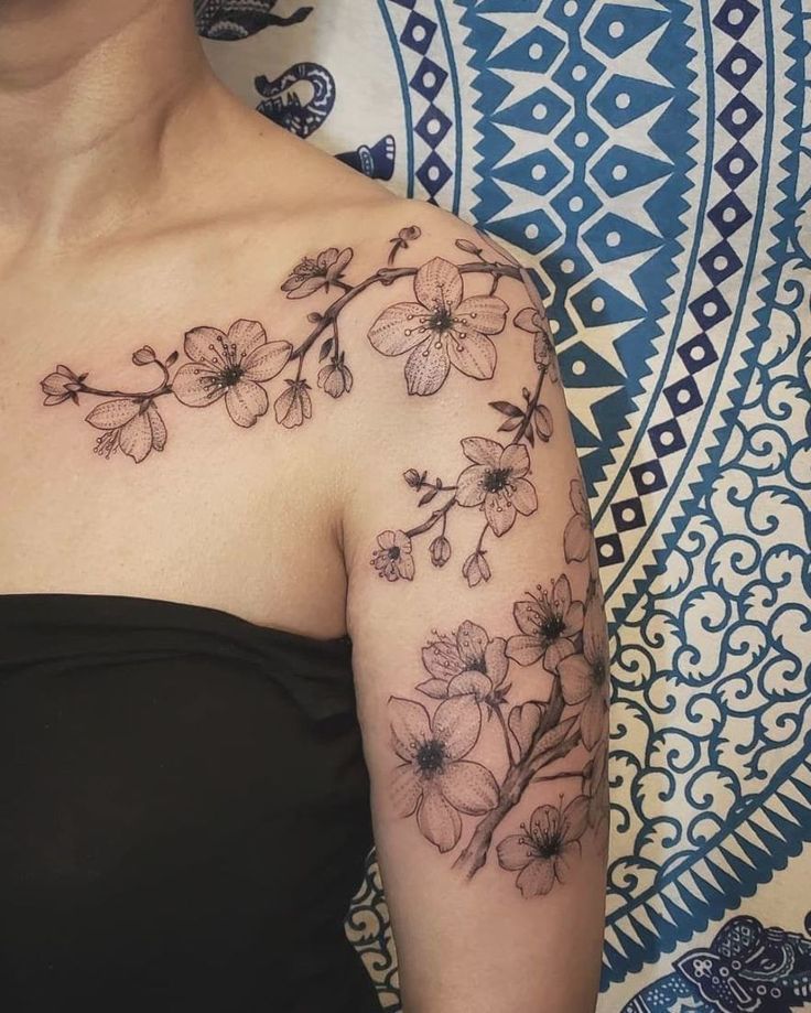 5 Stunning Cherry Blossom Shoulder Tattoo Ideas