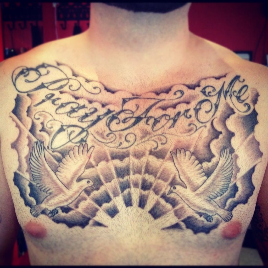 Chest Cloud Tattoo