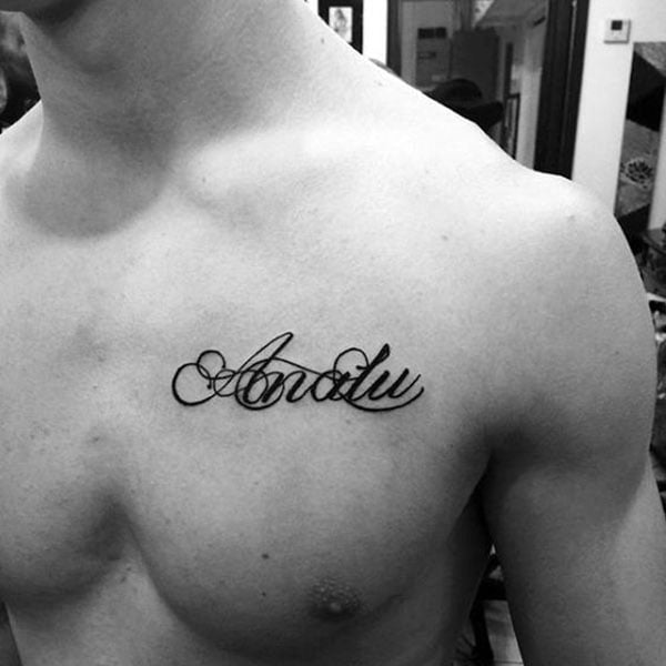 5 Stunning Chest Tattoos Featuring Names You'll Love