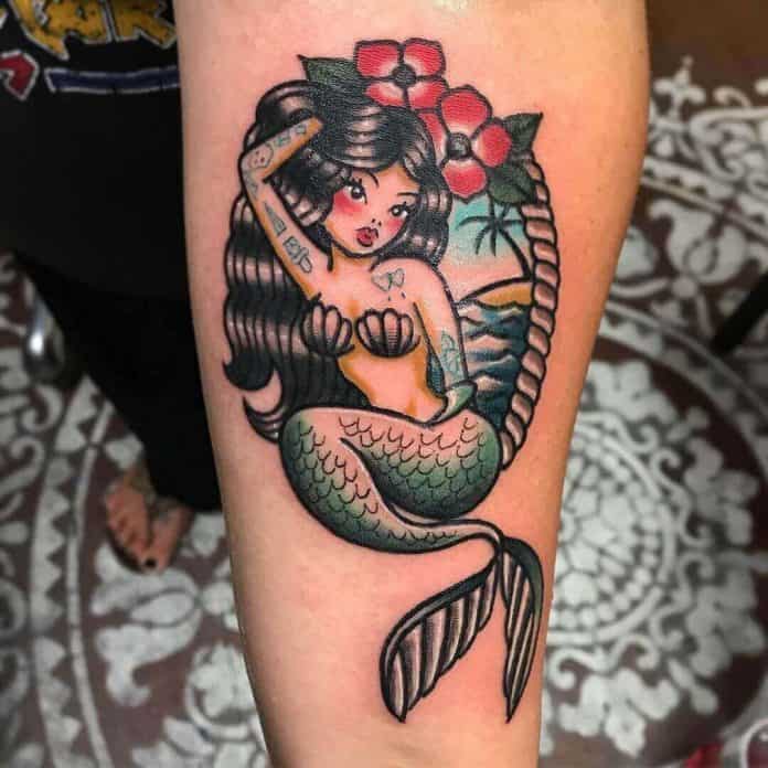 Classic Sailor Jerry Mermaid Tattoo By Carole Mermaid Tattoo