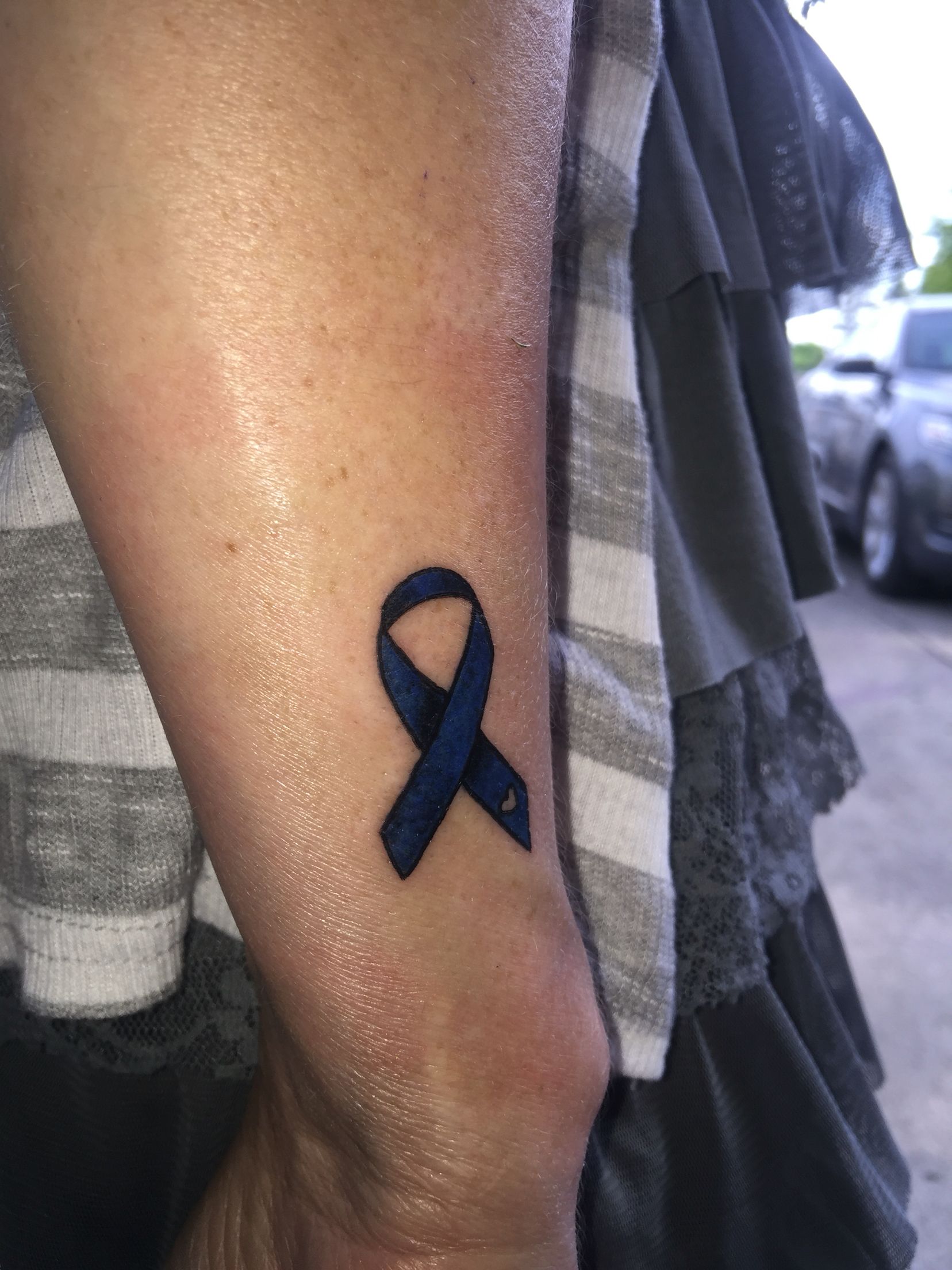 Colon Cancer Ribbon Tattoo Designs Jokerartdrawingsmile