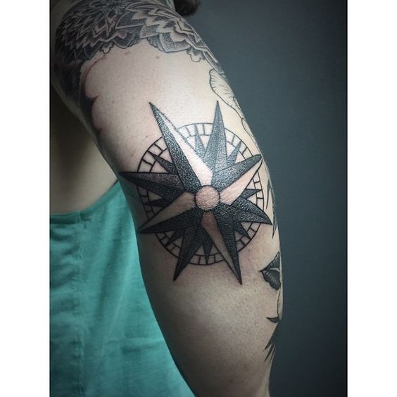 7 Unique Designs for Compass Tattoos on Your Elbow