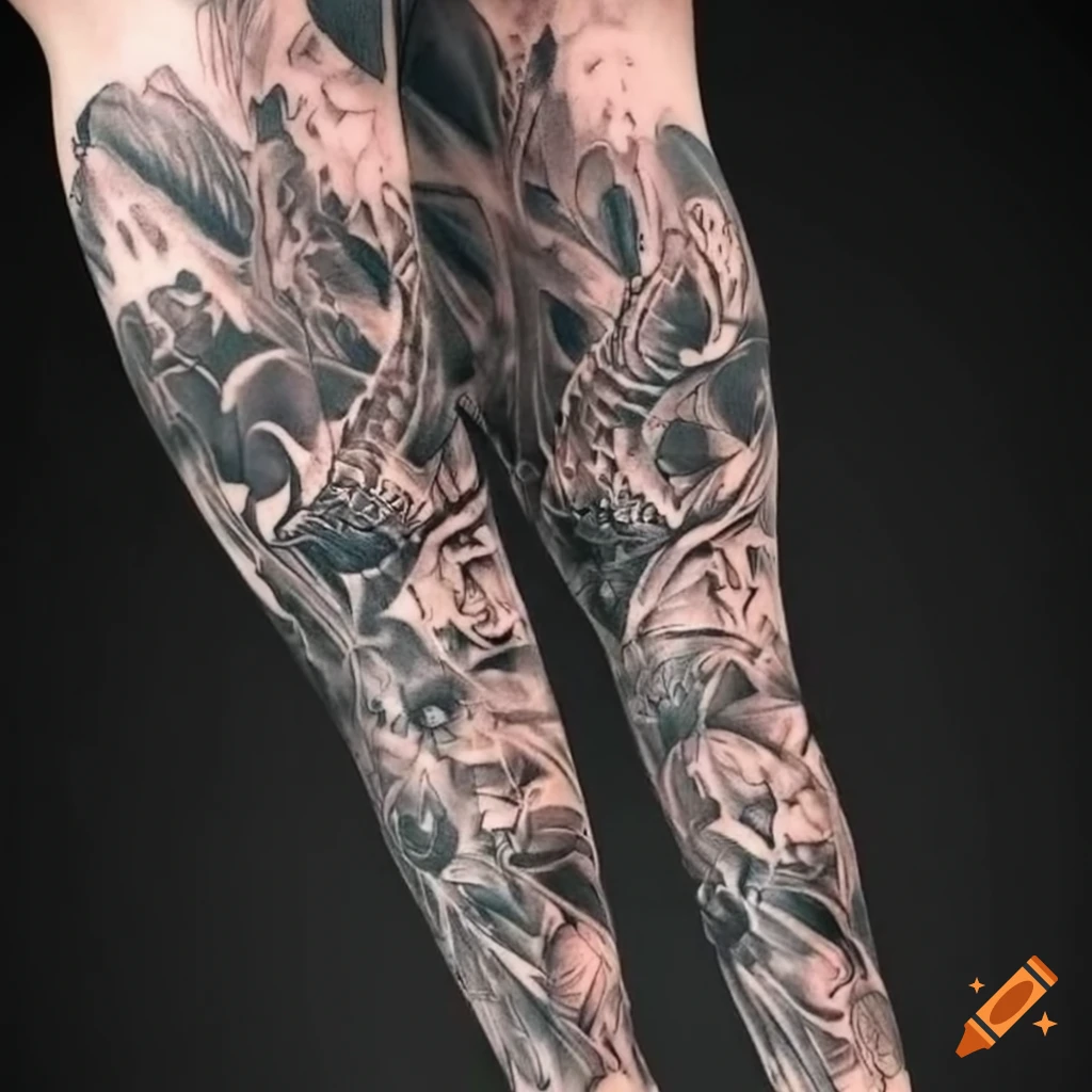 Creative Full Sleeve Tattoo Design On Craiyon