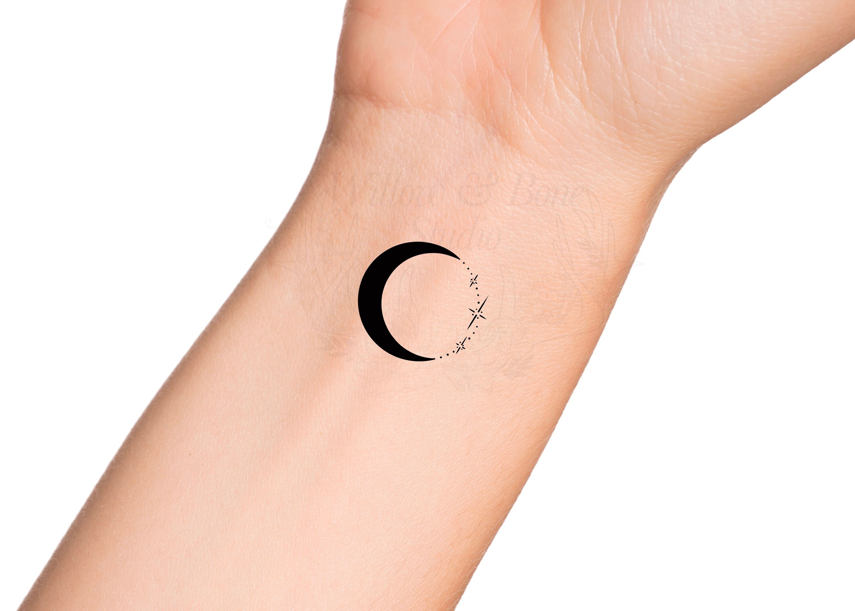 Crescent Moon Tattoo Halbmond Tattoo Mond Tattoo Am Handgelenk Tattoo Mond