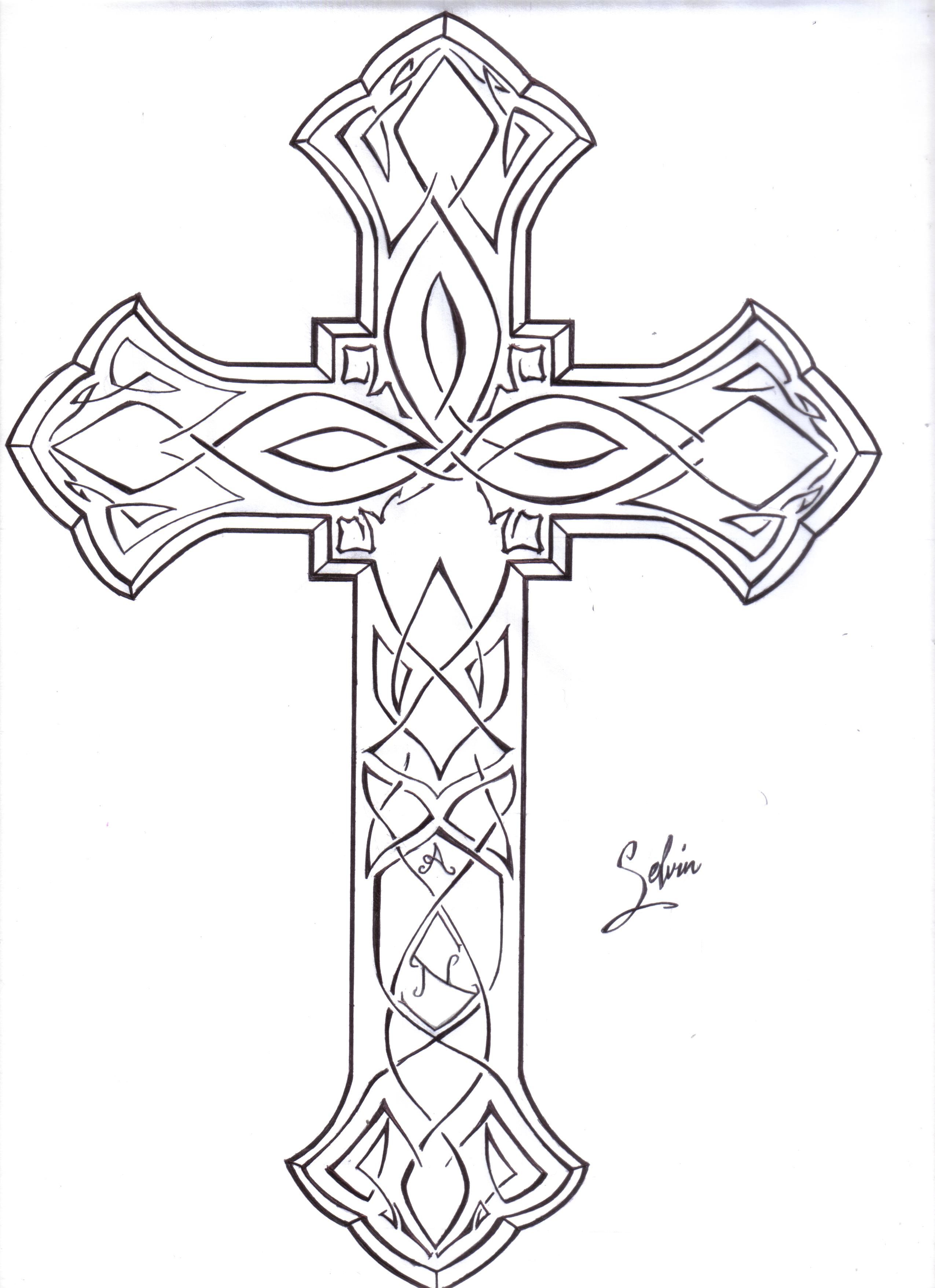 Cross Tattoo Sketch At Paintingvalley Com Explore Collection Of Cross